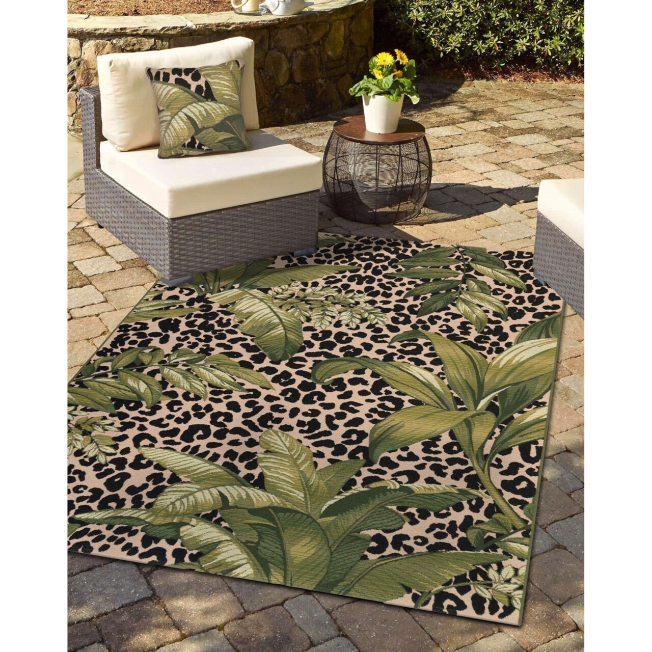The Rug Department Liora Manne Marina Safari Indoor Outdoor Area Rug Green
